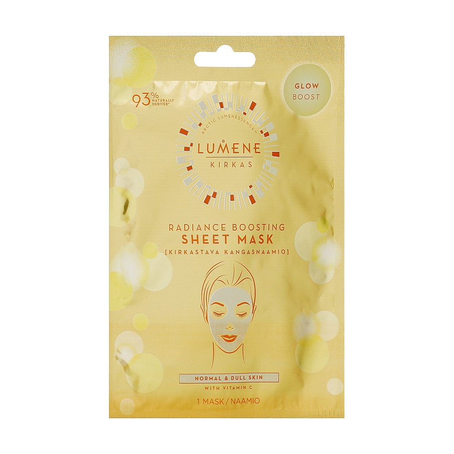 Уцінка! Тканинна маска-сяяння для обличчя Lumene Kirkas Radiance Boosting Sheet Mask, 1 шт